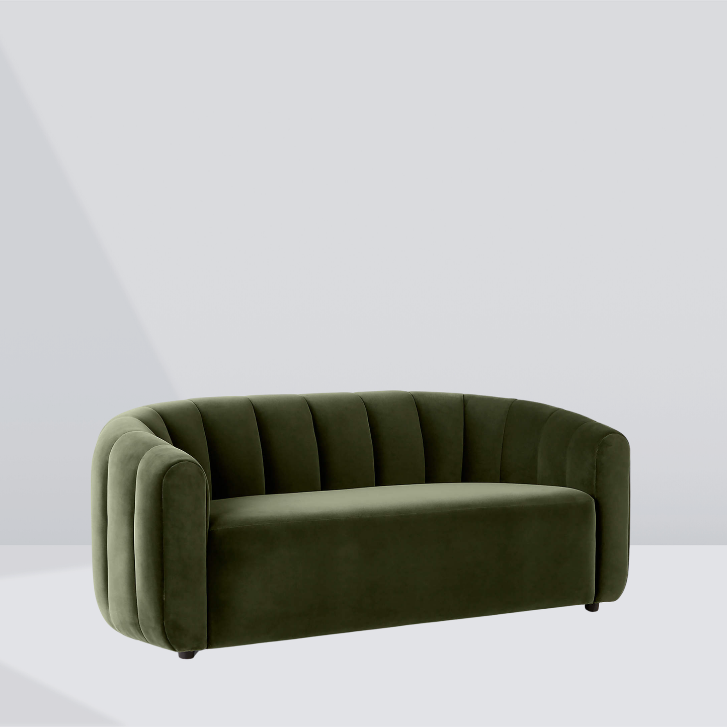 LUMINA Shell-Back Bouclé Sofa – 2 Seater