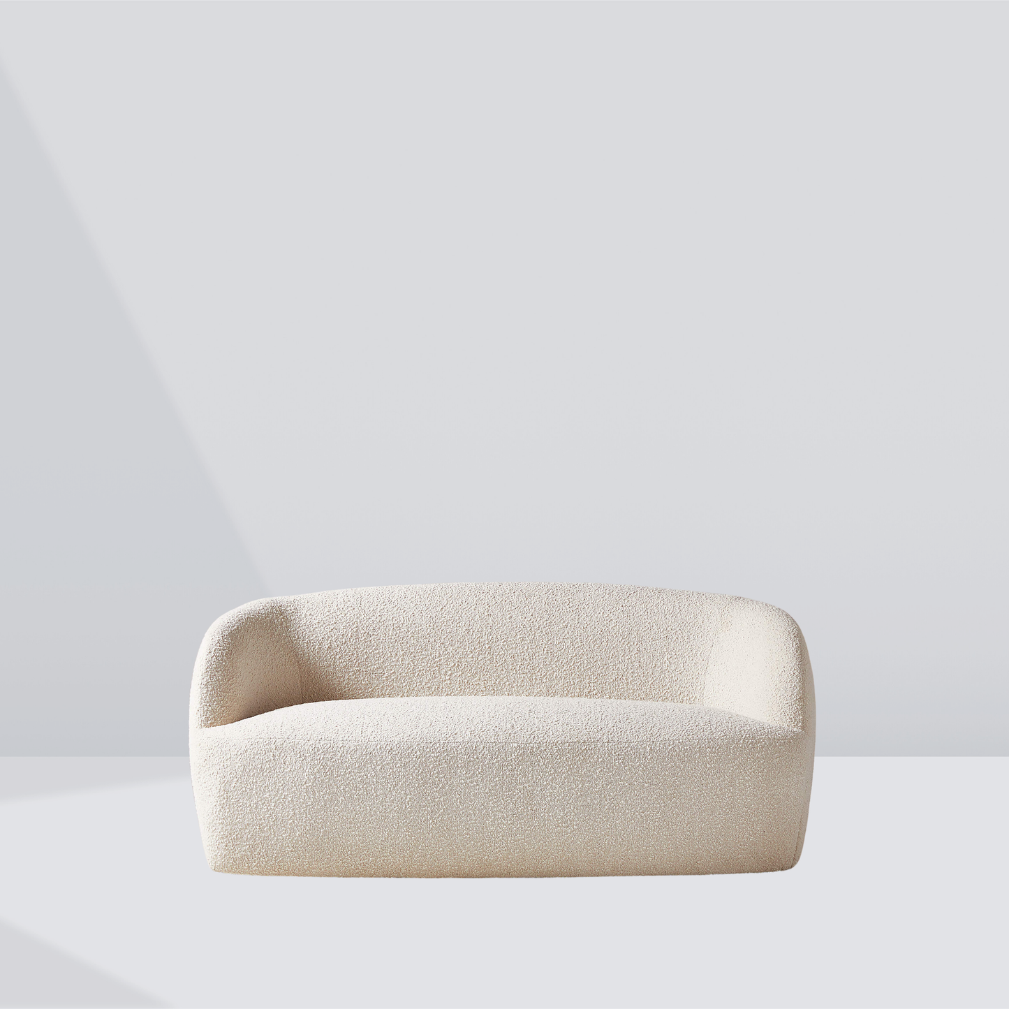 LUNARA Boucle – Compact Curved 2-Seater Sofa