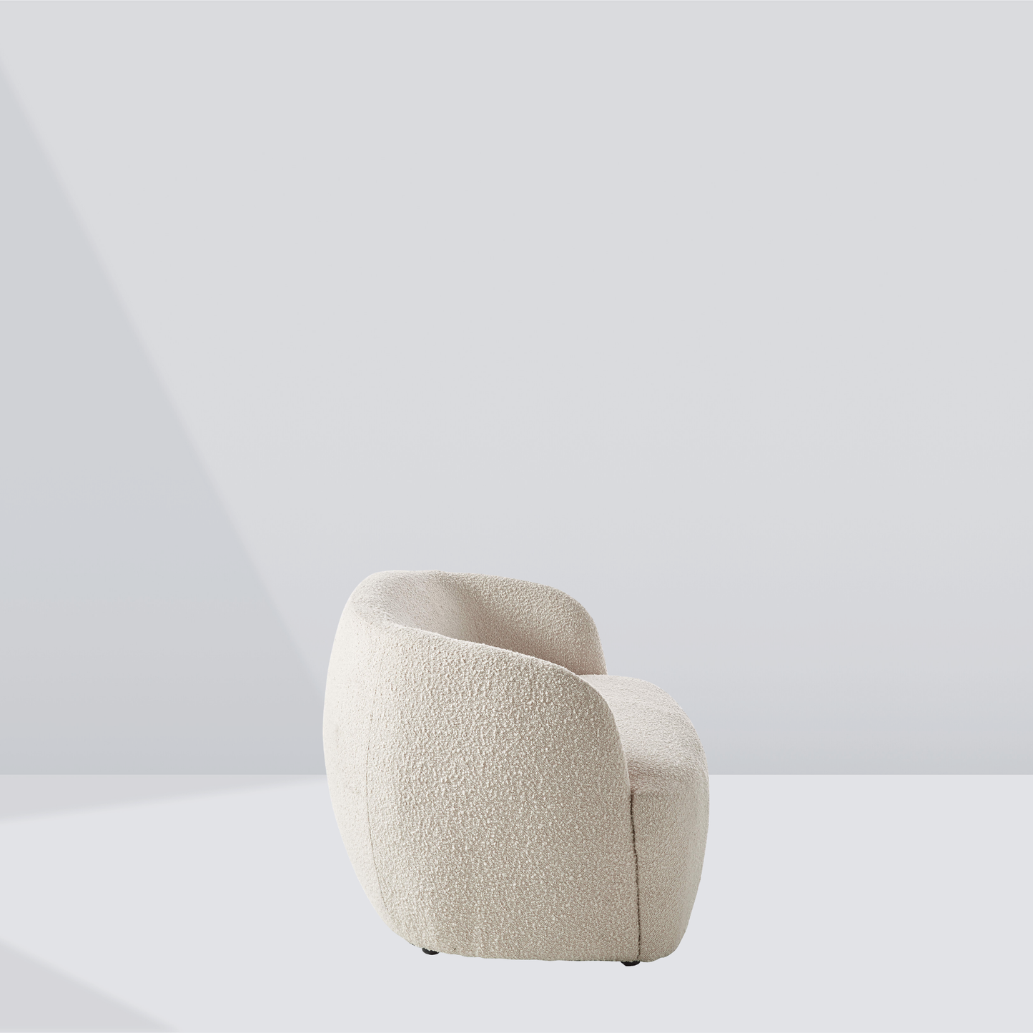 LUNARA Boucle – Compact Curved 2-Seater Sofa