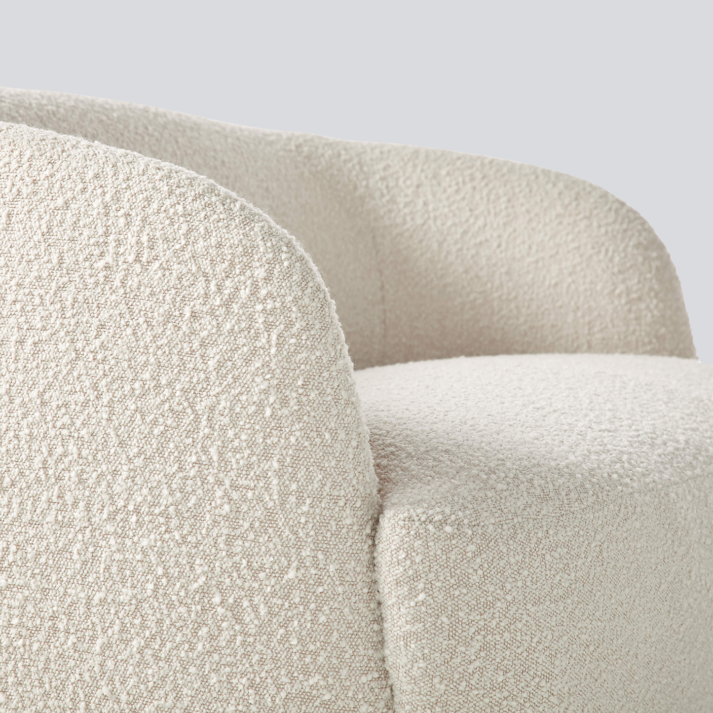 LUNARA Boucle – Compact Curved 2-Seater Sofa