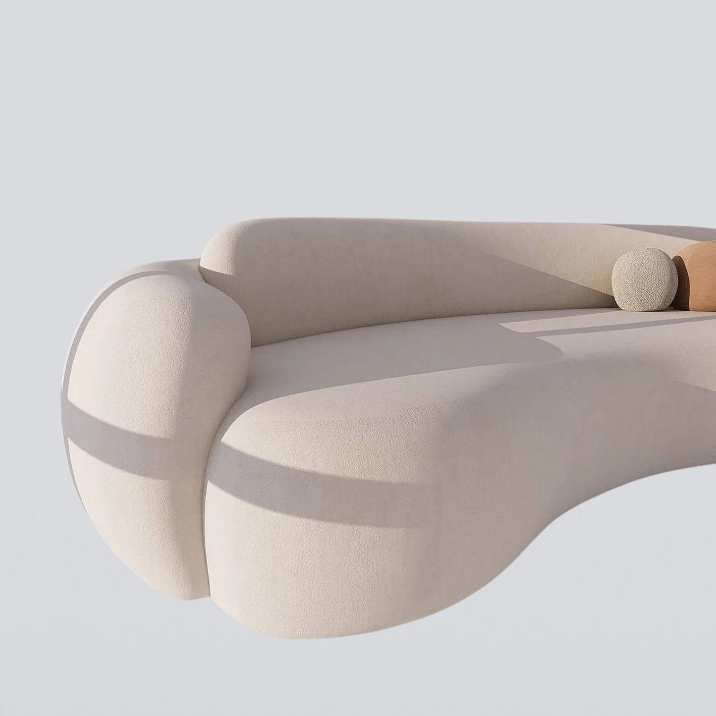 ELARA Cloud Curve Sofa – Sculpted 2-Seater Lounge