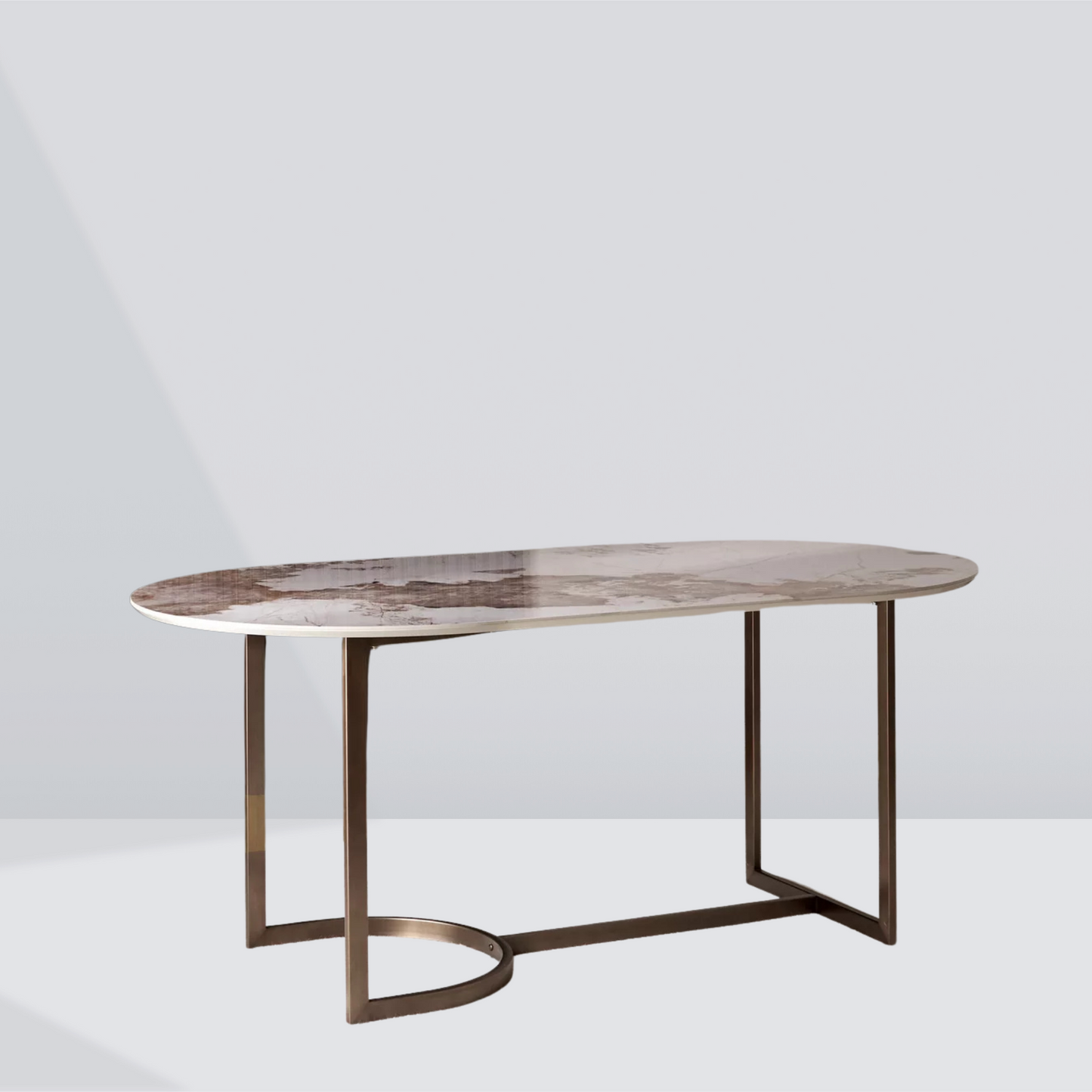 Arvaux Ceramic Oval Dining Table – 6 Seater