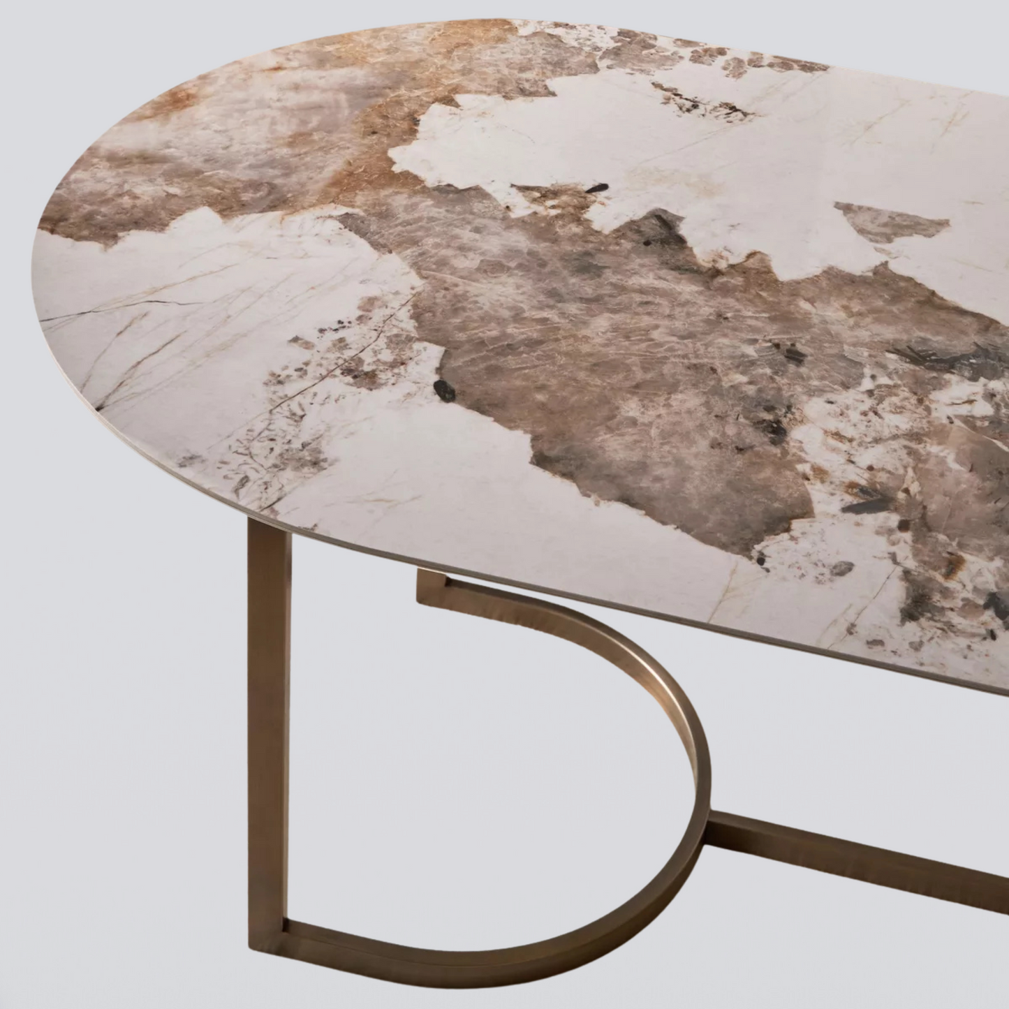 Arvaux Ceramic Oval Dining Table – 6 Seater