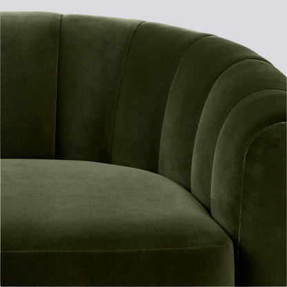 LUMINA Shell-Back Bouclé Sofa – 2 Seater