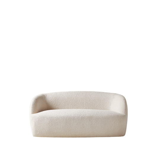 LUNARA Boucle – Compact Curved 2-Seater Sofa