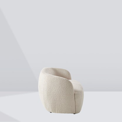 LUNARA Boucle – Compact Curved 2-Seater Sofa