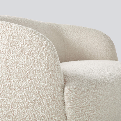 LUNARA Boucle – Compact Curved 2-Seater Sofa