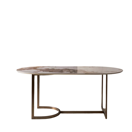 Arvaux Ceramic Oval Dining Table – 6 Seater