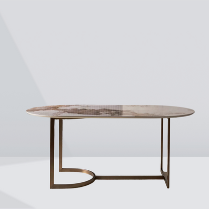 Arvaux Ceramic Oval Dining Table – 6 Seater