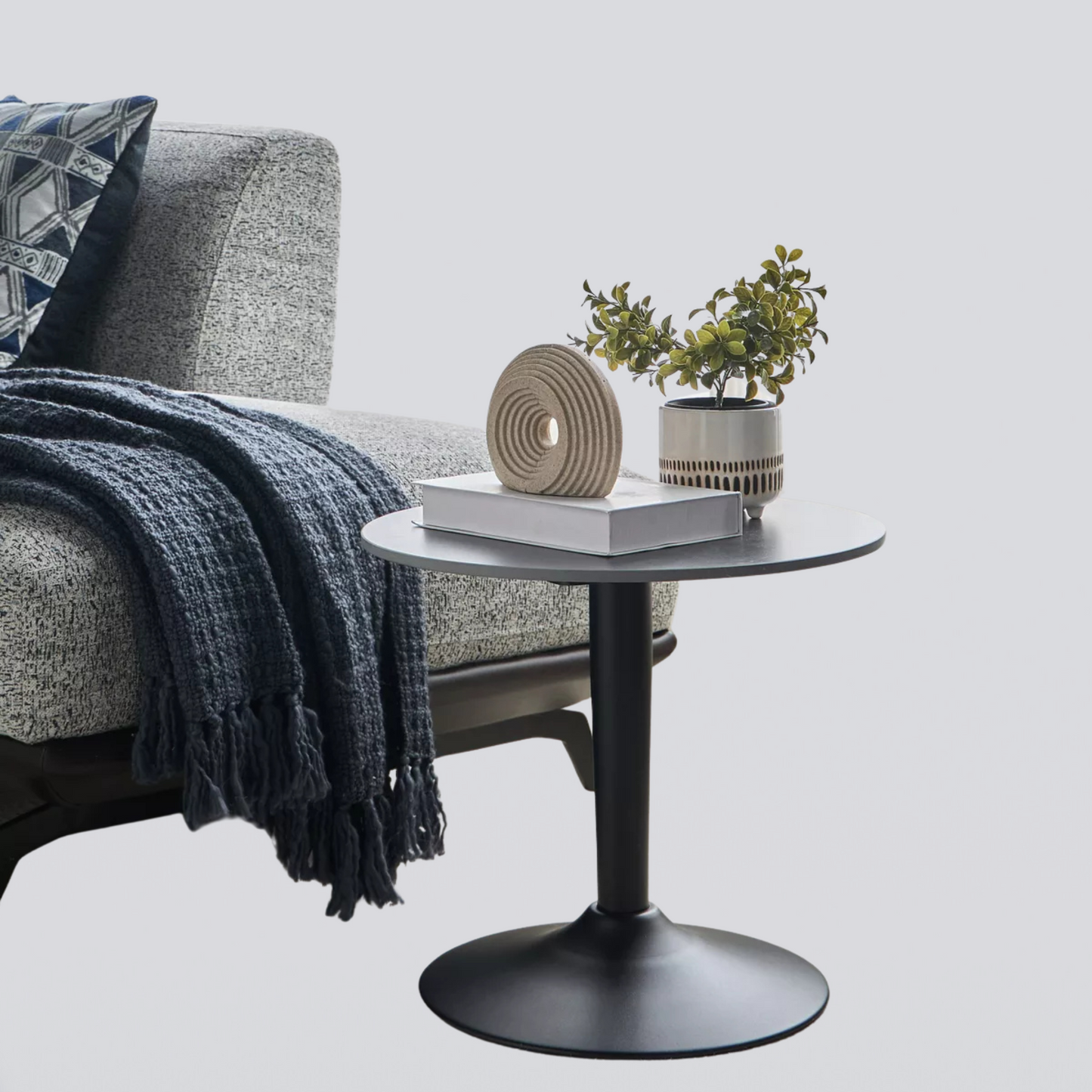 Nero Round Ceramic Side Table